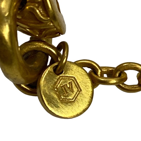 JULIE VOS 24K GOLD OVERLAY COSTUME GOLD BRACELET retired and stunning! - Picture 4 of 4